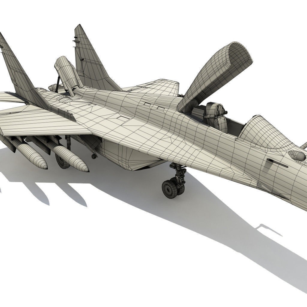 Mig 29 3D Model – Low Poly Rigged Fighter Jet, FBX - View 19
