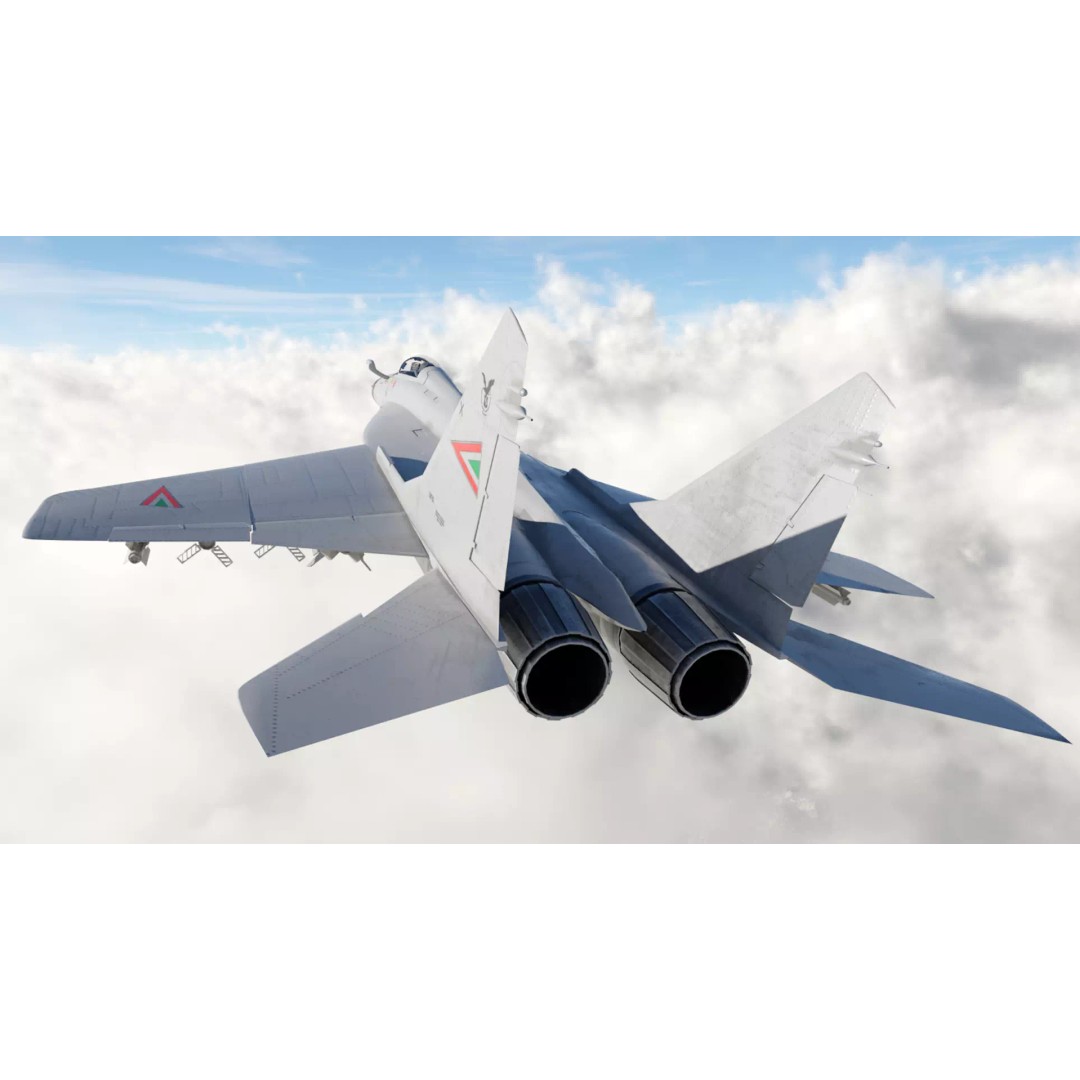 Mig 29 3D Model – Low Poly Rigged Fighter Jet, FBX - View 2