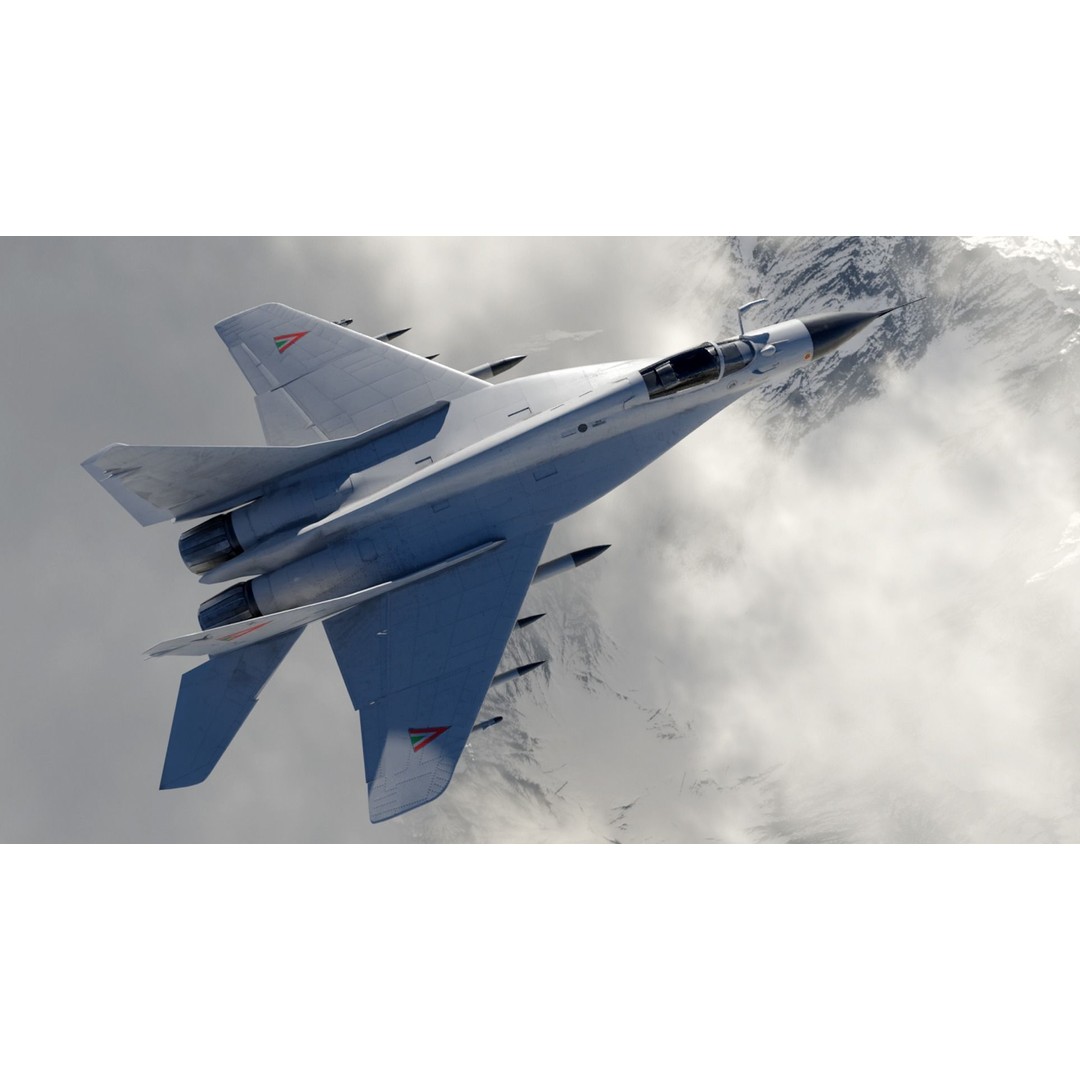 Mig 29 3D Model – Low Poly Rigged Fighter Jet, FBX - View 5