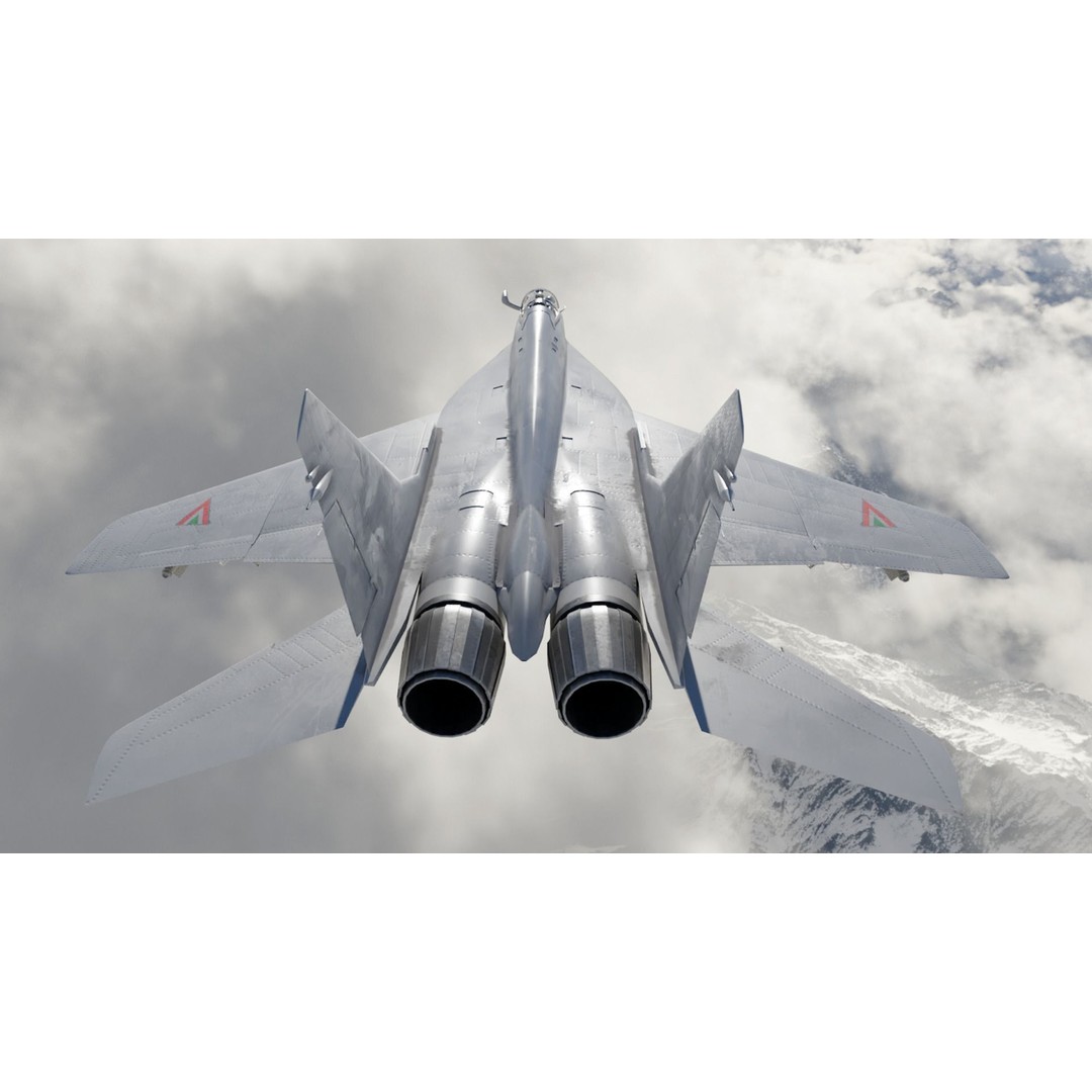 Mig 29 3D Model – Low Poly Rigged Fighter Jet, FBX - View 9