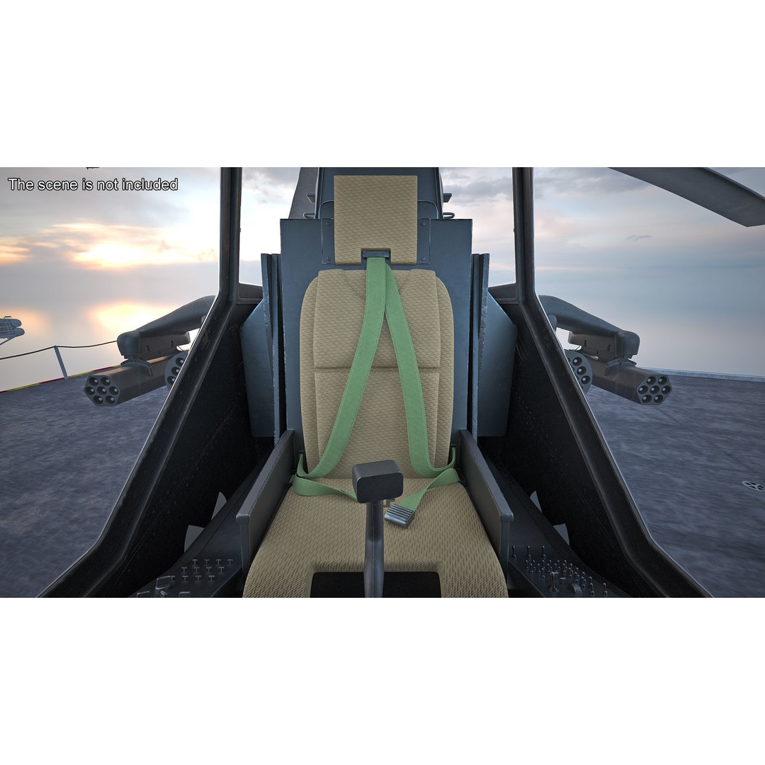 Eurocopter Tiger EC665 3D Model – Rigged PBR Helicopter Asset for Animation - View 11