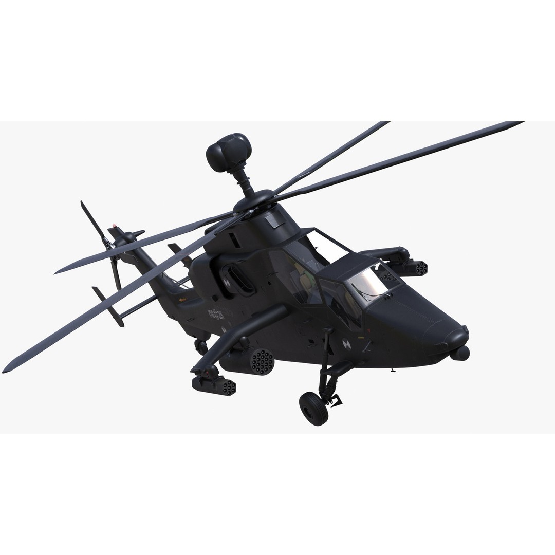 Eurocopter Tiger EC665 3D Model – Rigged PBR Helicopter Asset for Animation - View 15