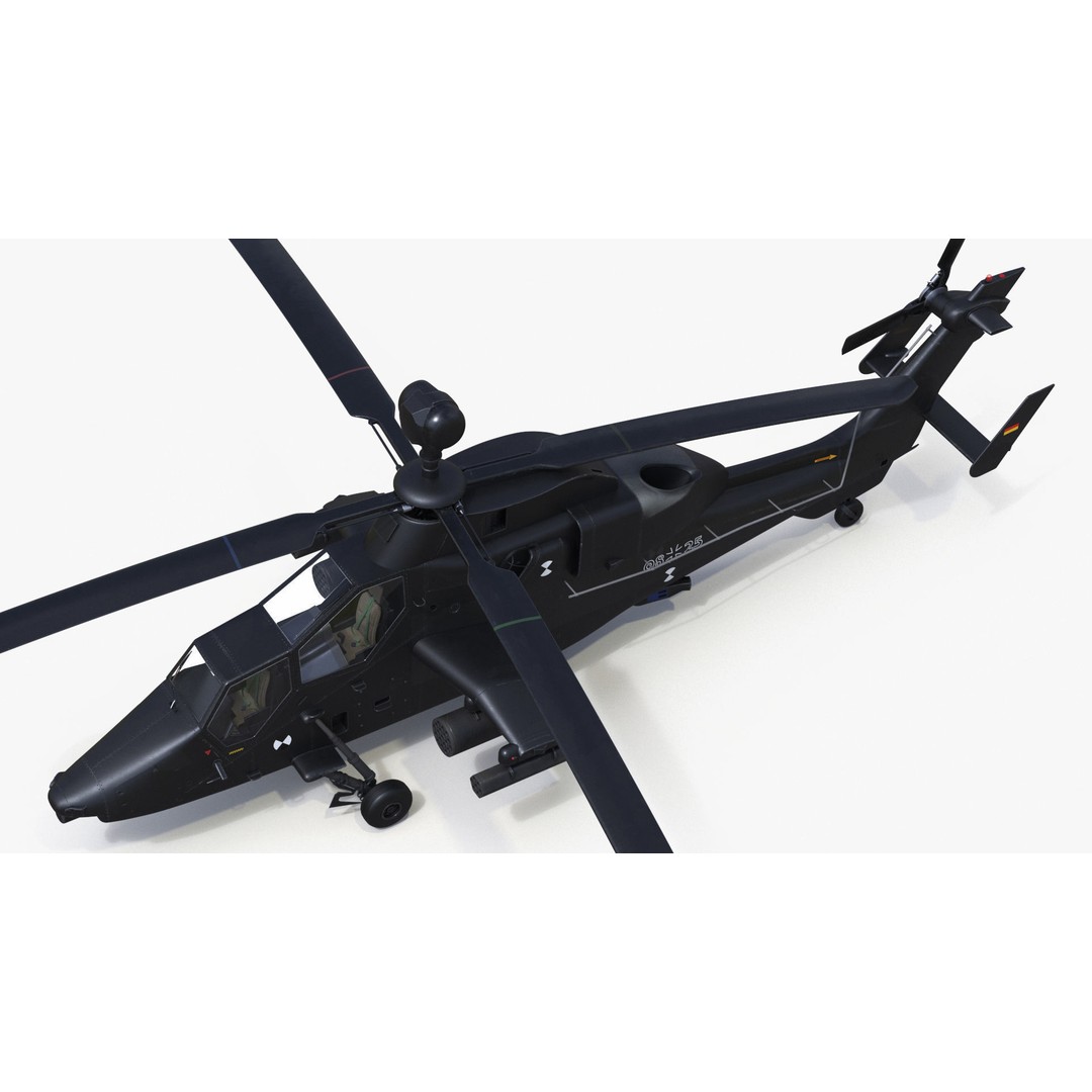 Eurocopter Tiger EC665 3D Model – Rigged PBR Helicopter Asset for Animation - View 17