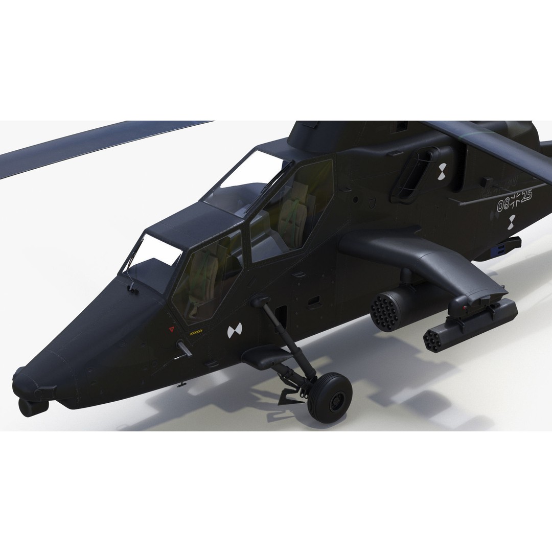 Eurocopter Tiger EC665 3D Model – Rigged PBR Helicopter Asset for Animation - View 20