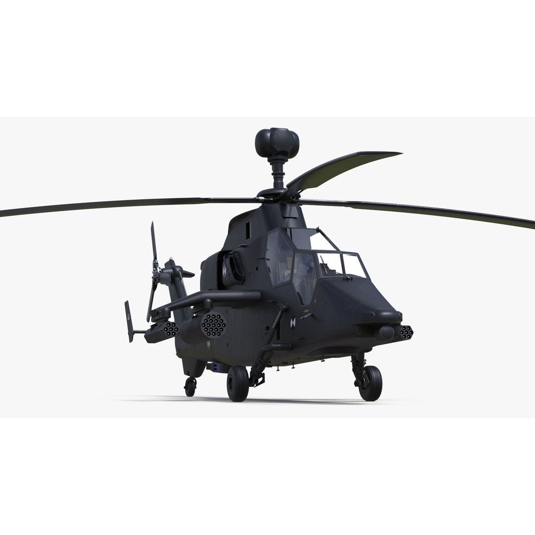 Eurocopter Tiger EC665 3D Model – Rigged PBR Helicopter Asset for Animation - View 22