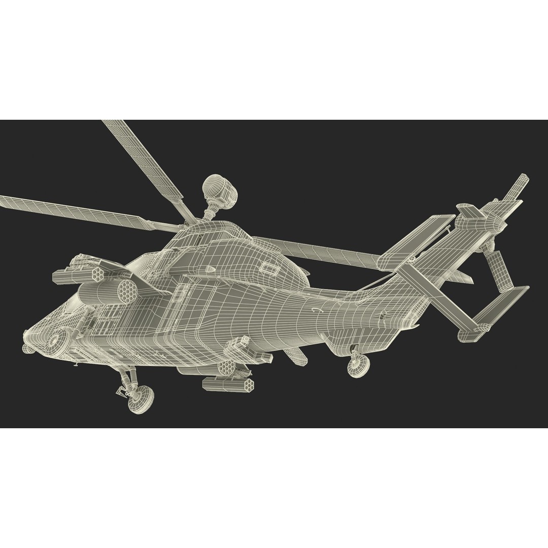 Eurocopter Tiger EC665 3D Model – Rigged PBR Helicopter Asset for Animation - View 36