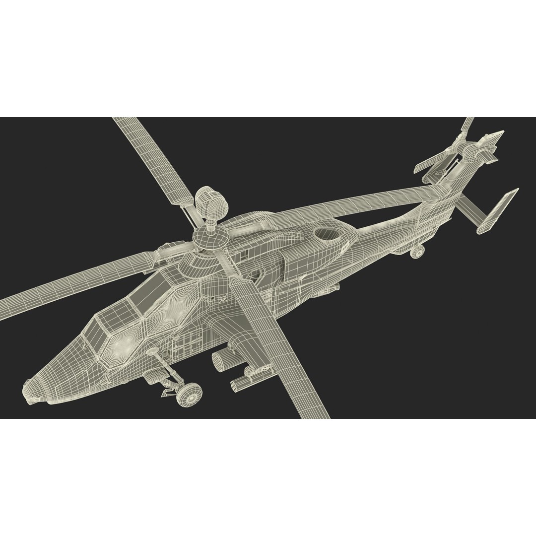 Eurocopter Tiger EC665 3D Model – Rigged PBR Helicopter Asset for Animation - View 37