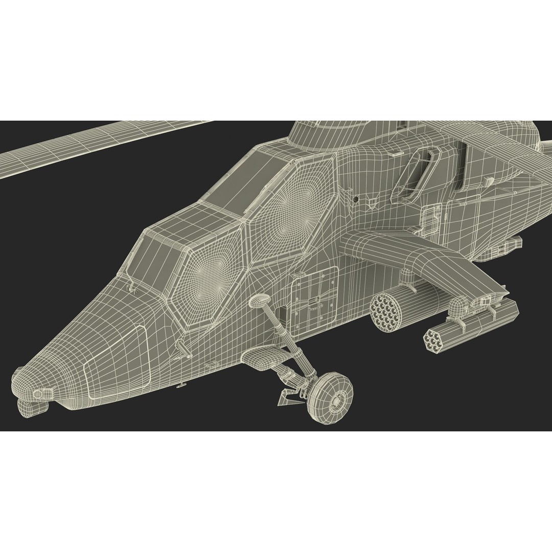 Eurocopter Tiger EC665 3D Model – Rigged PBR Helicopter Asset for Animation - View 40