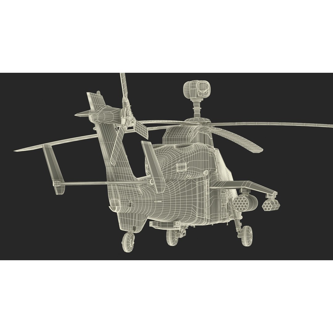 Eurocopter Tiger EC665 3D Model – Rigged PBR Helicopter Asset for Animation - View 43