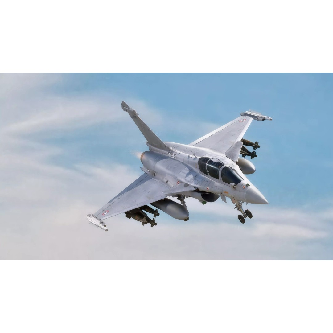 French Fighter Raf-B 3D Model – Fully Rigged Low-Poly Aircraft, FBX - View 10