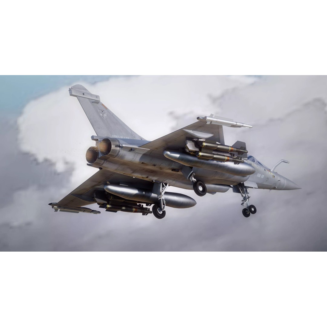 French Fighter Raf-B 3D Model – Fully Rigged Low-Poly Aircraft, FBX - View 11