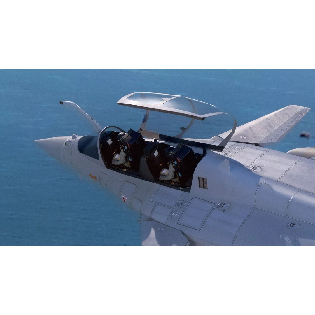 French Fighter Raf-B 3D Model – Fully Rigged Low-Poly Aircraft, FBX - View 14