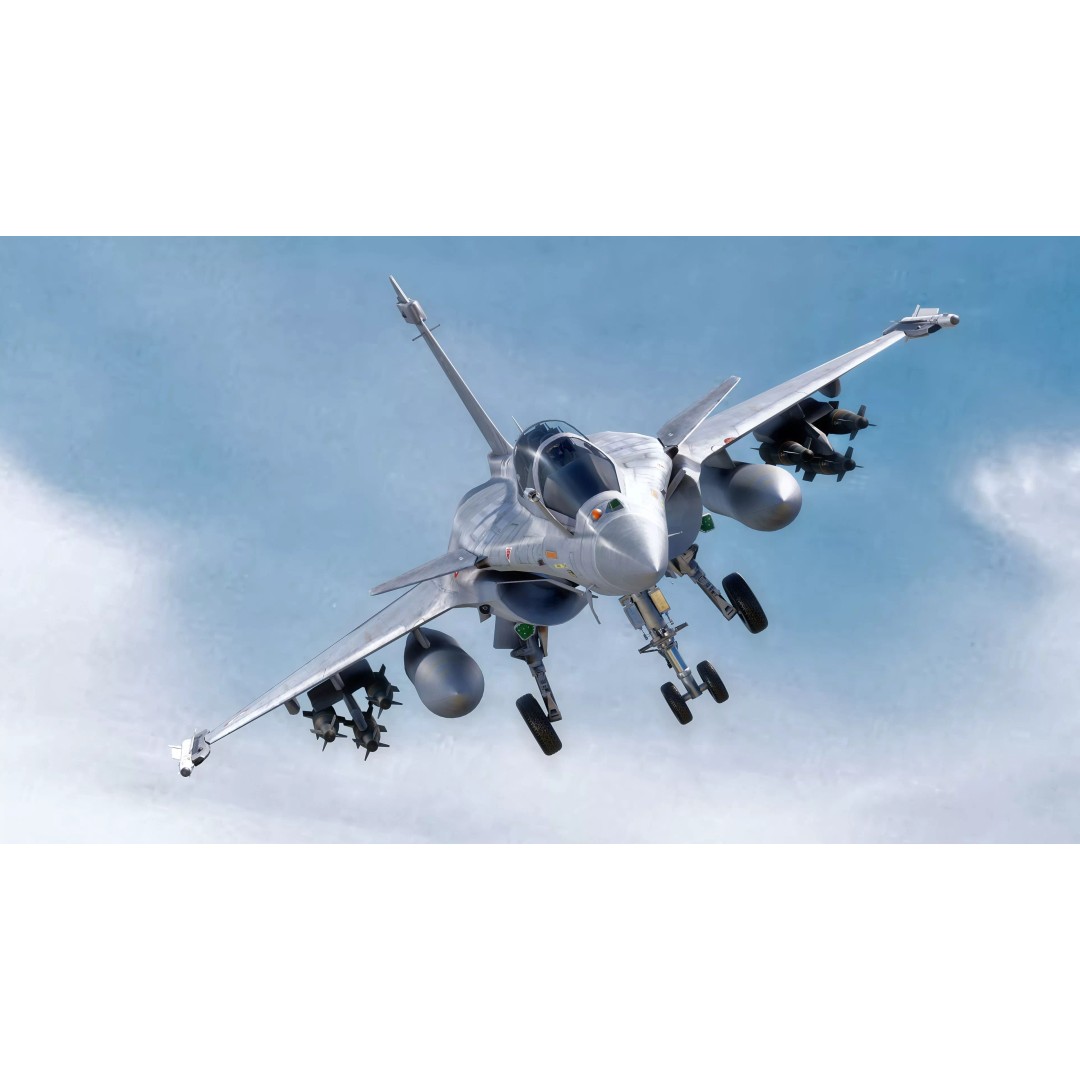 French Fighter Raf-B 3D Model – Fully Rigged Low-Poly Aircraft, FBX - View 4