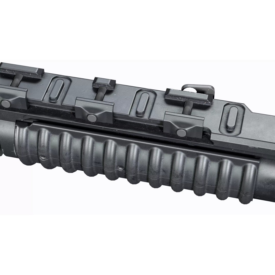 M203 Grenade Launcher 3D Model – Low Poly Game Asset, FBX/OBJ - View 13