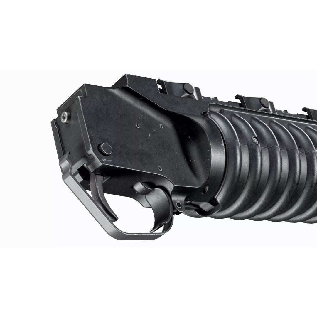 M203 Grenade Launcher 3D Model – Low Poly Game Asset, FBX/OBJ - View 14