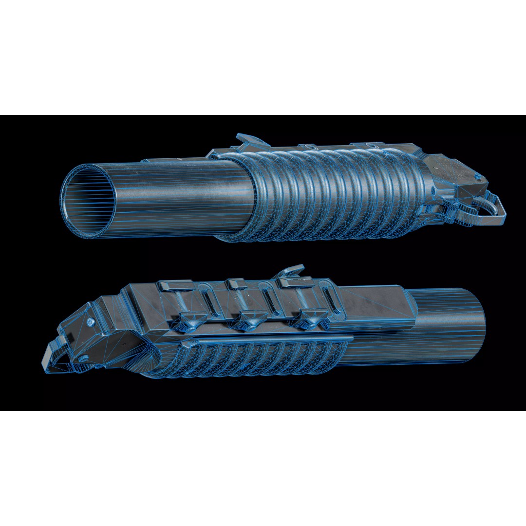 M203 Grenade Launcher 3D Model – Low Poly Game Asset, FBX/OBJ - View 19