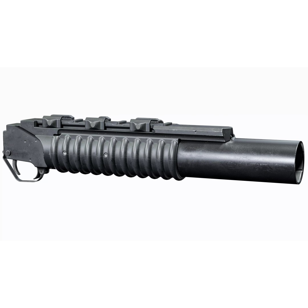 M203 Grenade Launcher 3D Model – Low Poly Game Asset, FBX/OBJ - View 5
