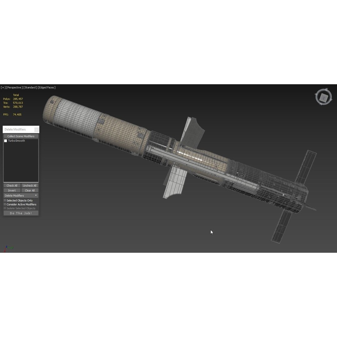 BGM 71F TOW Missile 3D Model – High Poly PBR Asset, FBX, OBJ - View 11