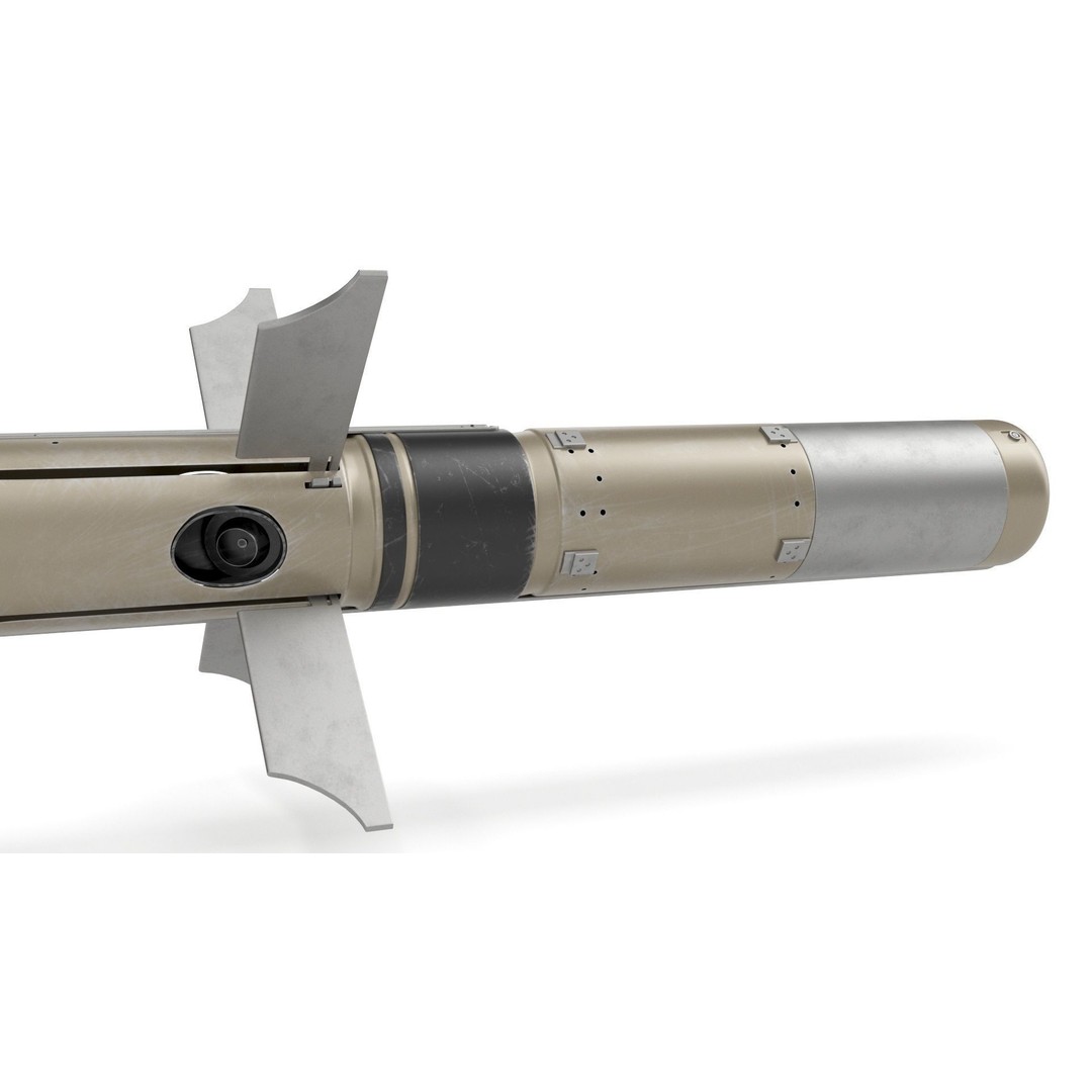 BGM 71F TOW Missile 3D Model – High Poly PBR Asset, FBX, OBJ - View 14
