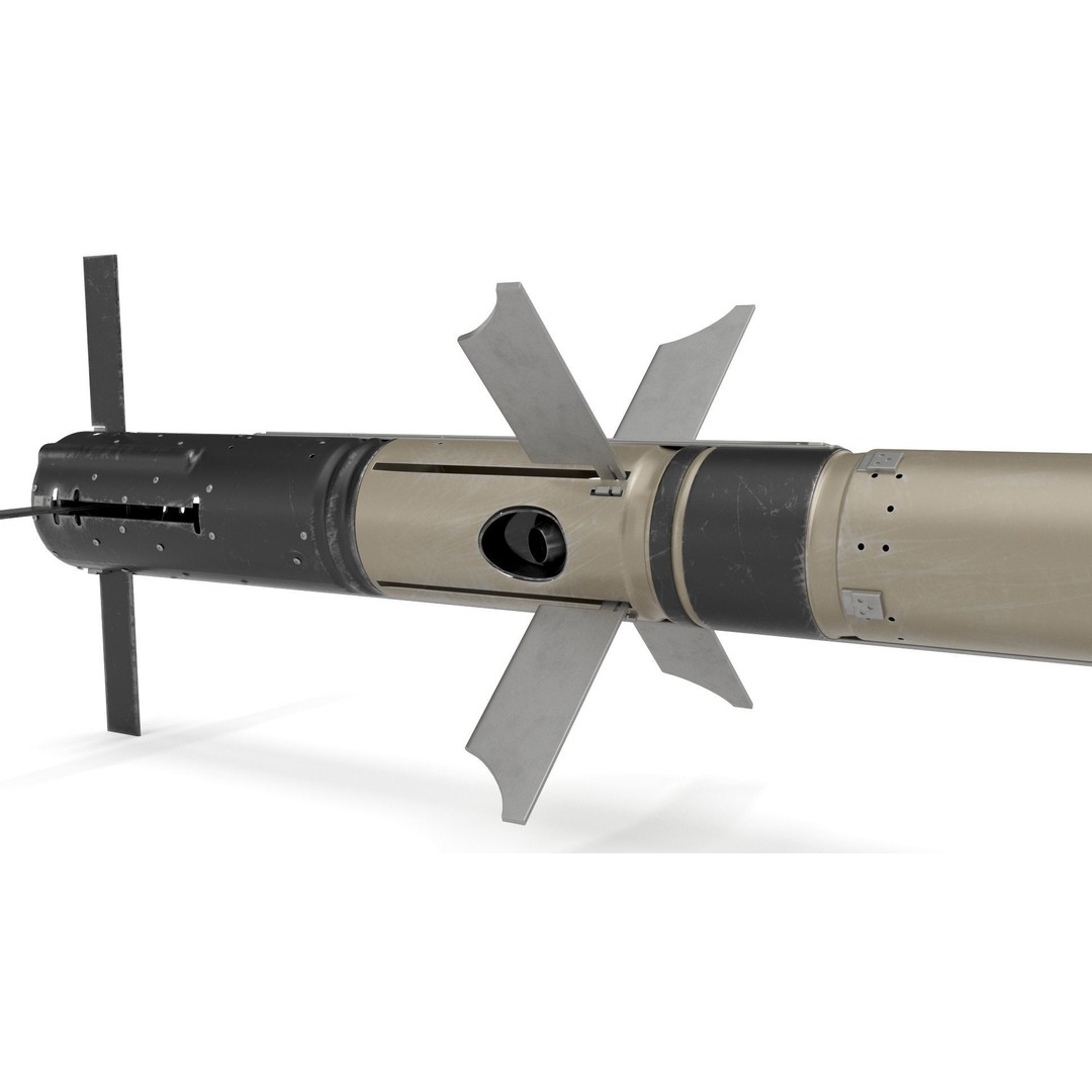 BGM 71F TOW Missile 3D Model – High Poly PBR Asset, FBX, OBJ - View 5