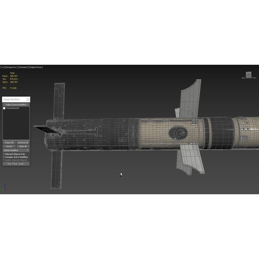 BGM 71F TOW Missile 3D Model – High Poly PBR Asset, FBX, OBJ - View 9