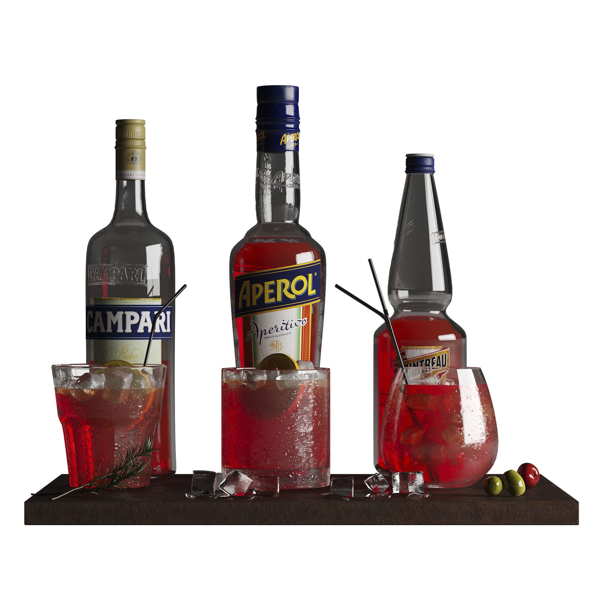 Cocktail Set - Low-Poly Game-Ready 3D Model
