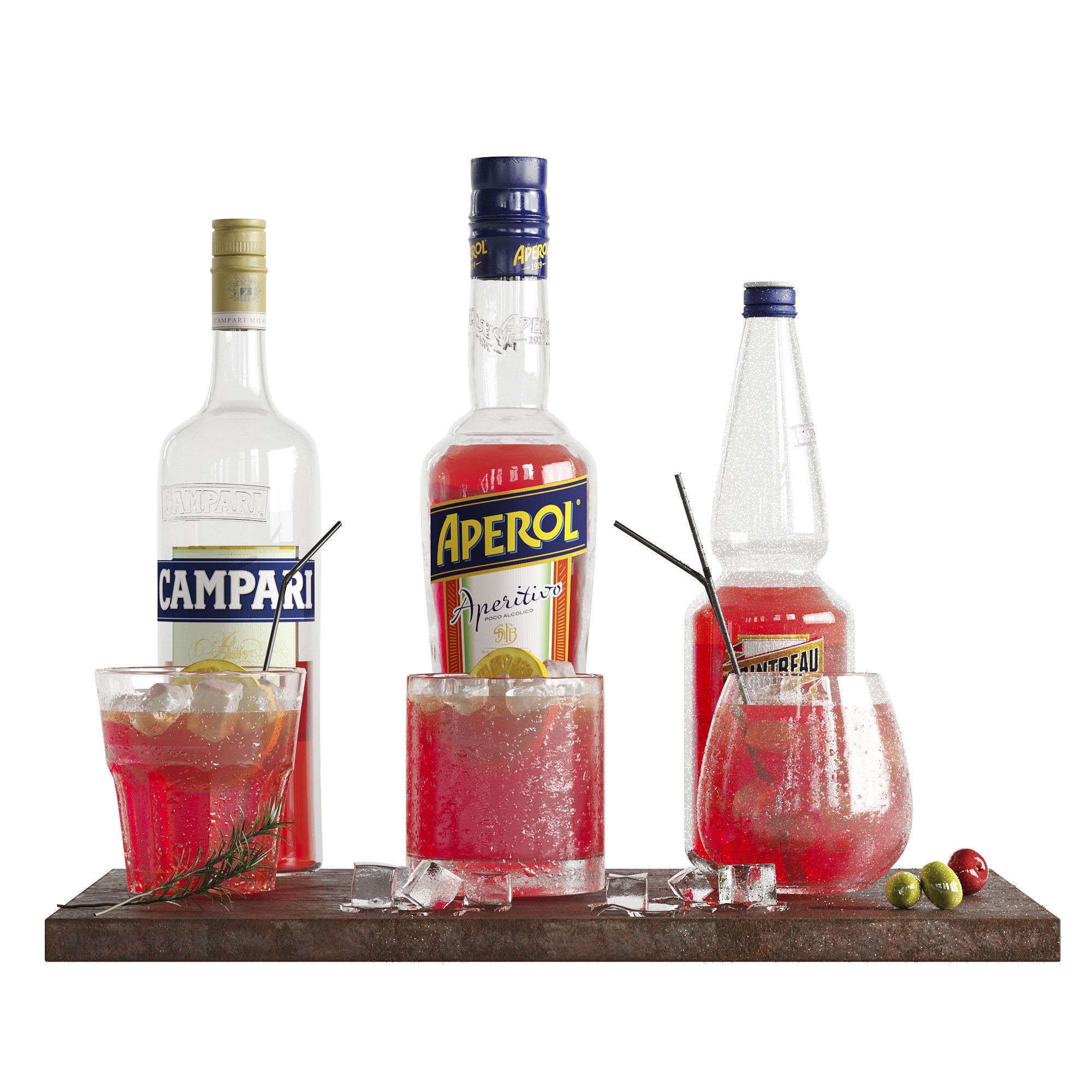 Cocktail Set - Low-Poly Game-Ready 3D Model - View 11