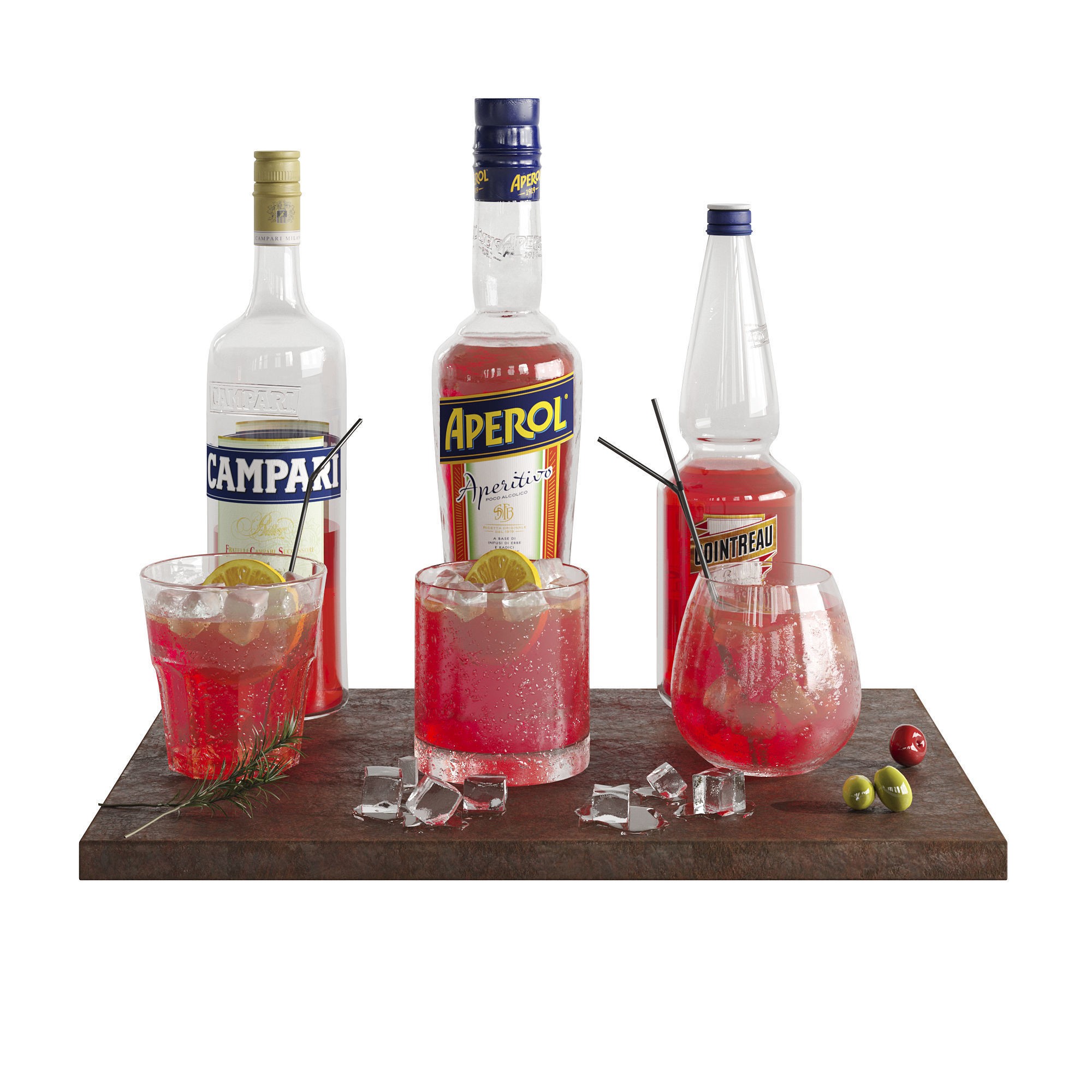 Cocktail Set - Low-Poly Game-Ready 3D Model - View 19