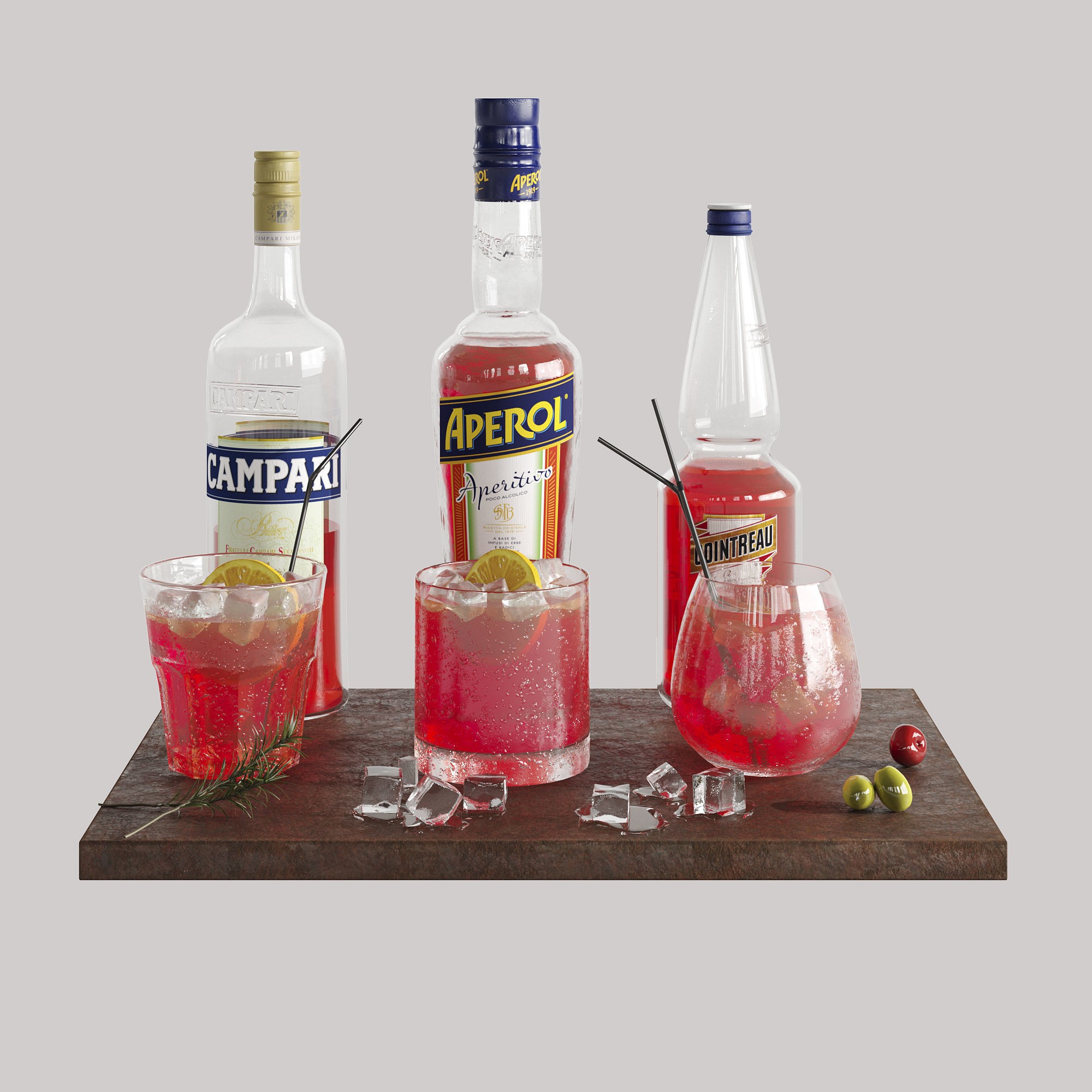 Cocktail Set - Low-Poly Game-Ready 3D Model - View 20
