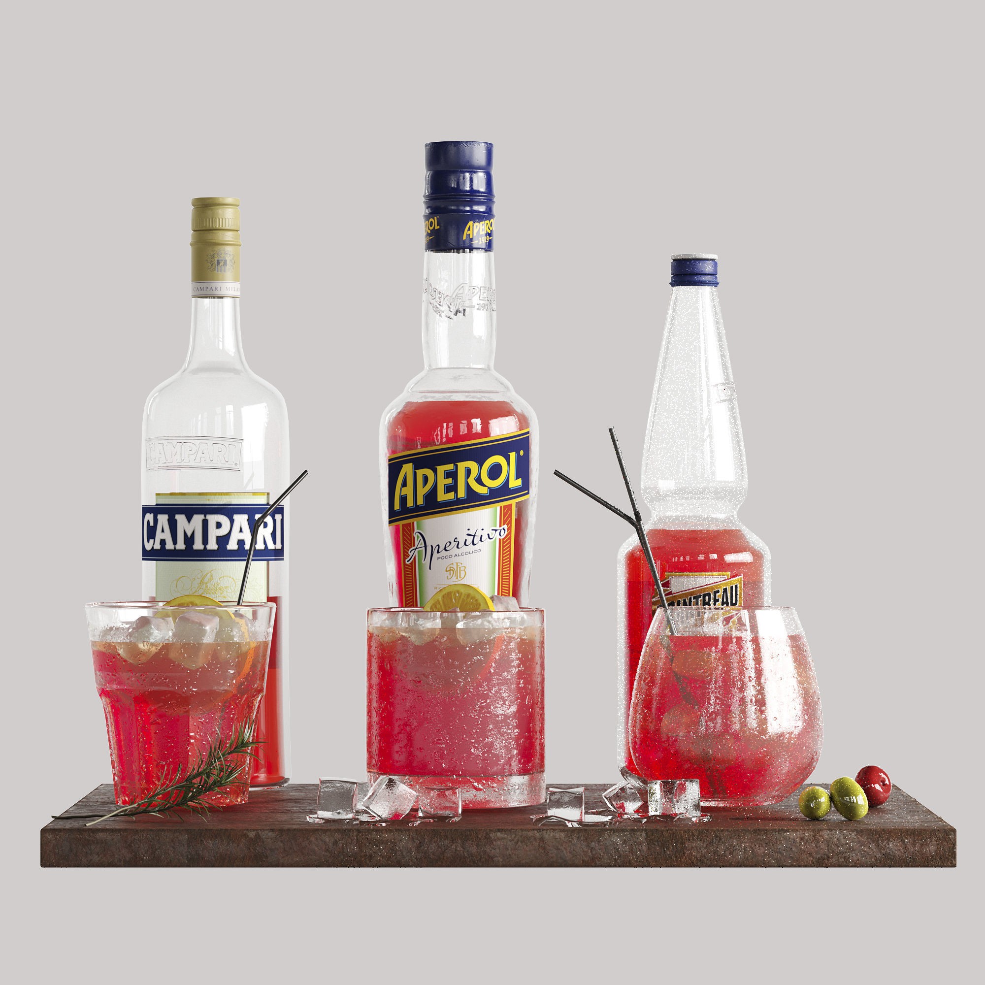 Cocktail Set - Low-Poly Game-Ready 3D Model - View 21