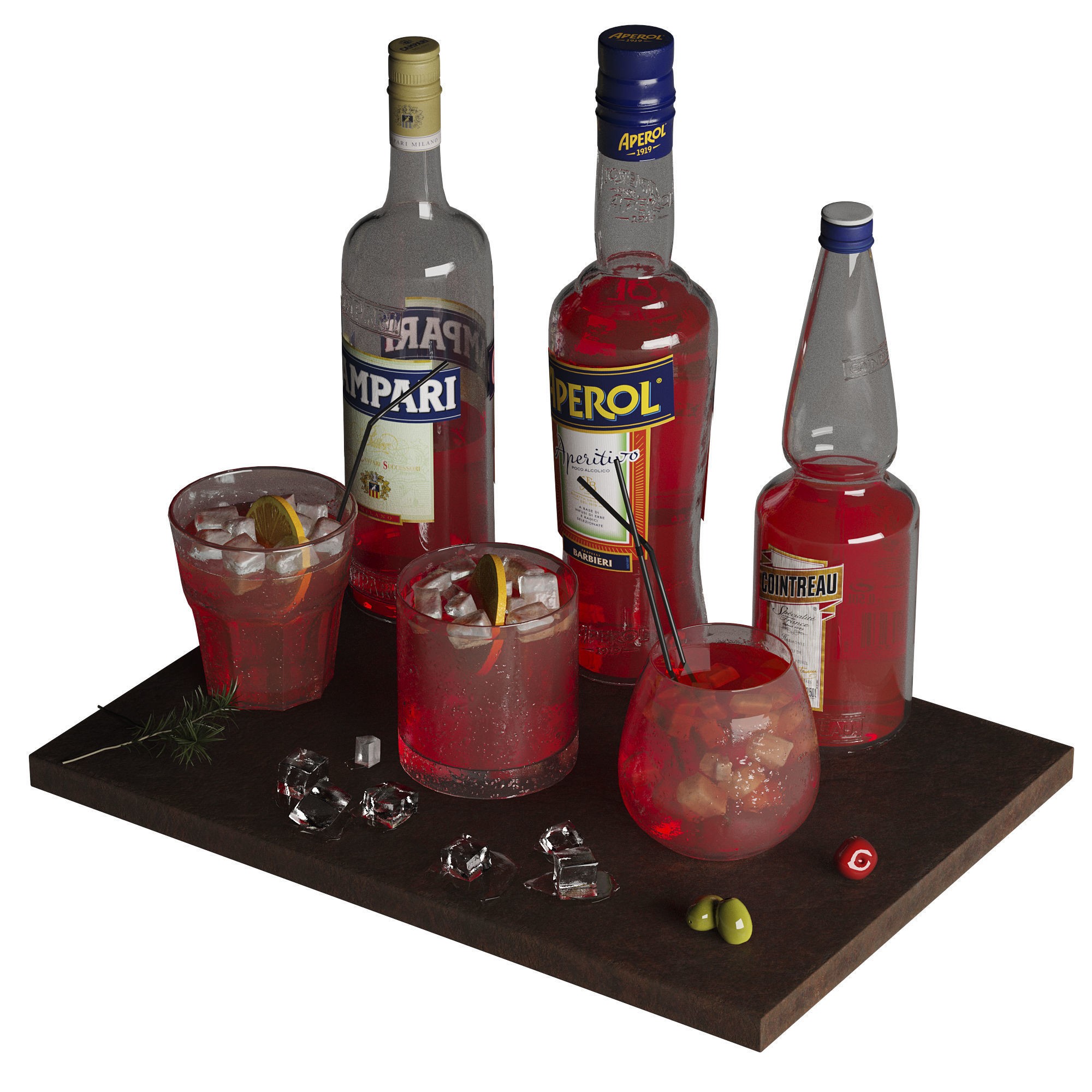 Cocktail Set - Low-Poly Game-Ready 3D Model - View 26