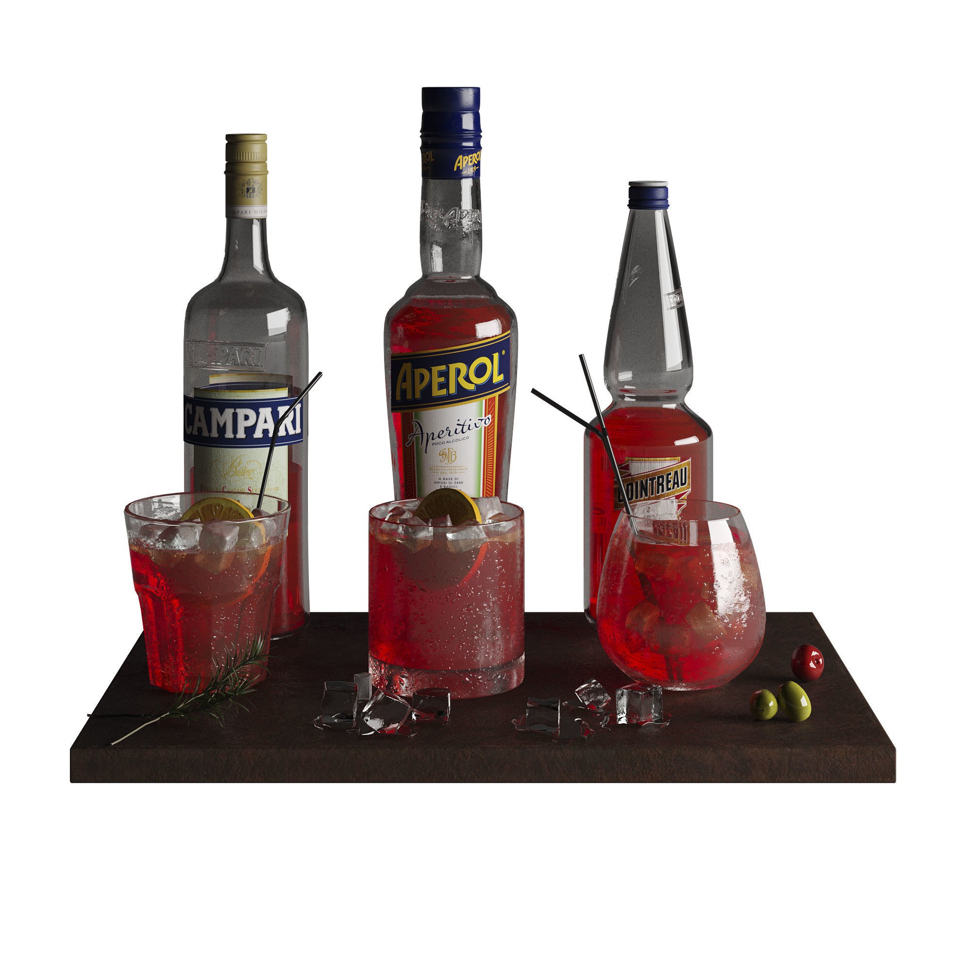 Cocktail Set - Low-Poly Game-Ready 3D Model - View 28