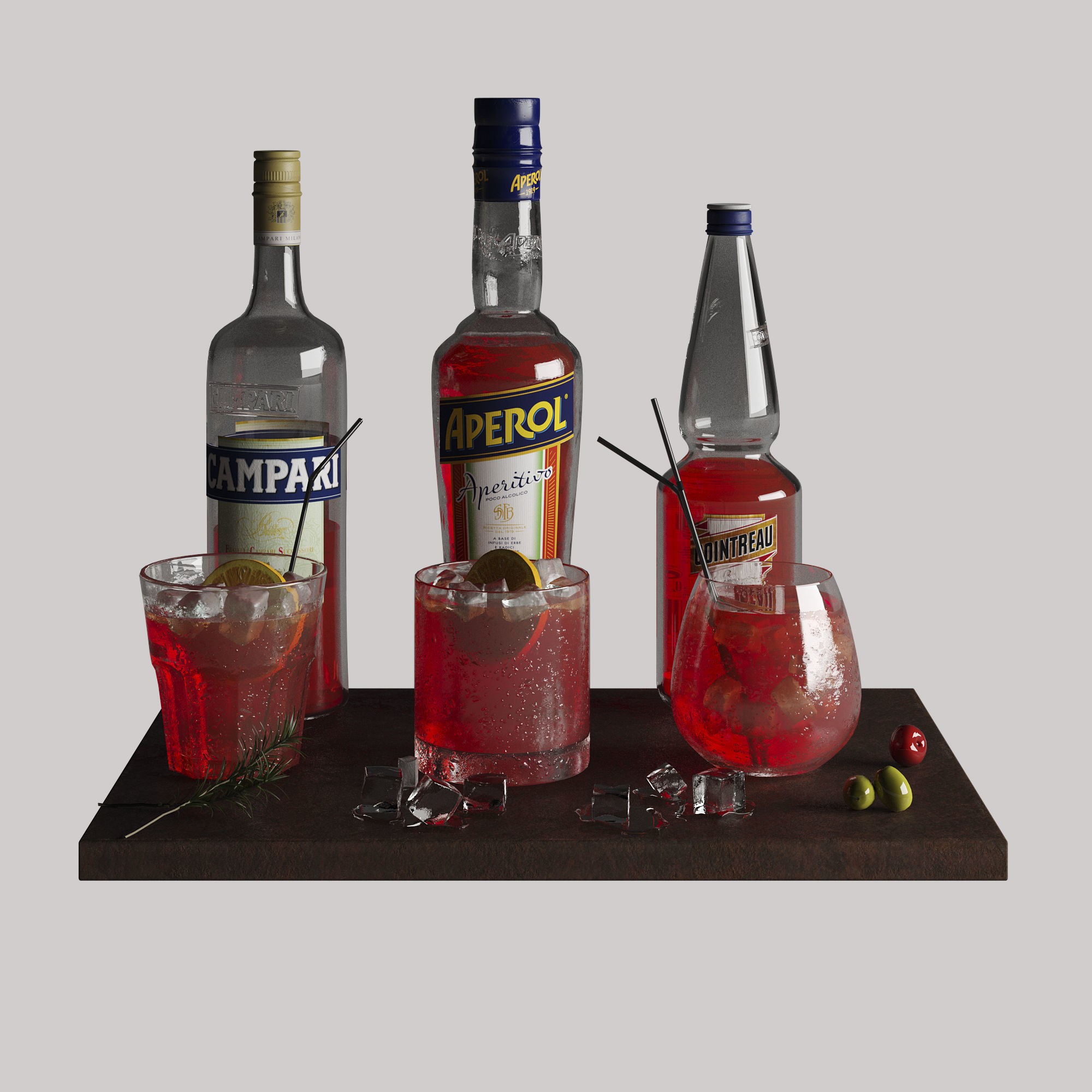 Cocktail Set - Low-Poly Game-Ready 3D Model - View 29