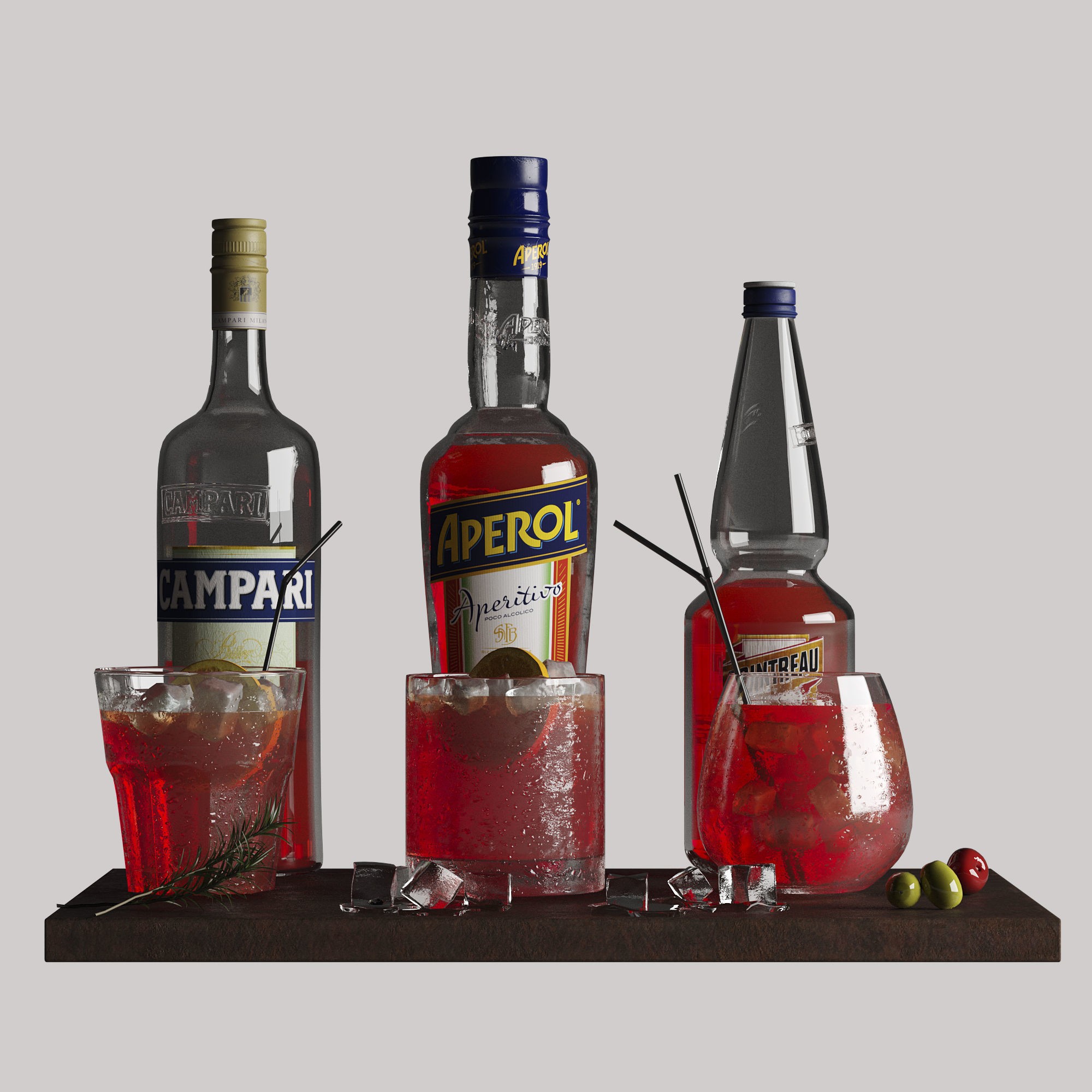 Cocktail Set - Low-Poly Game-Ready 3D Model - View 30