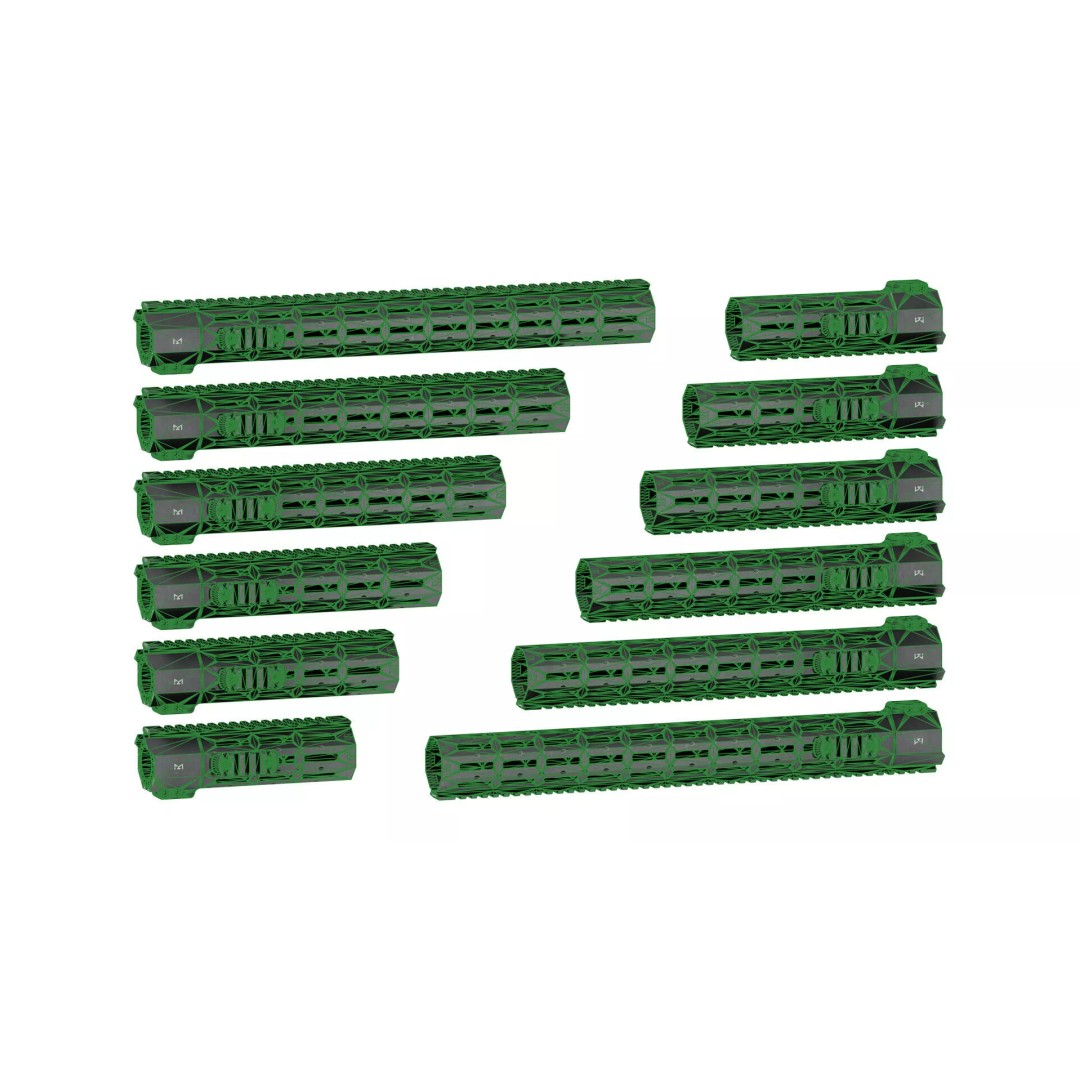 Suppressor Series One Piece Free Float M-LOK Handguard 3D Model – Low Poly Game Asset, FBX, OBJ, Blender - View 11