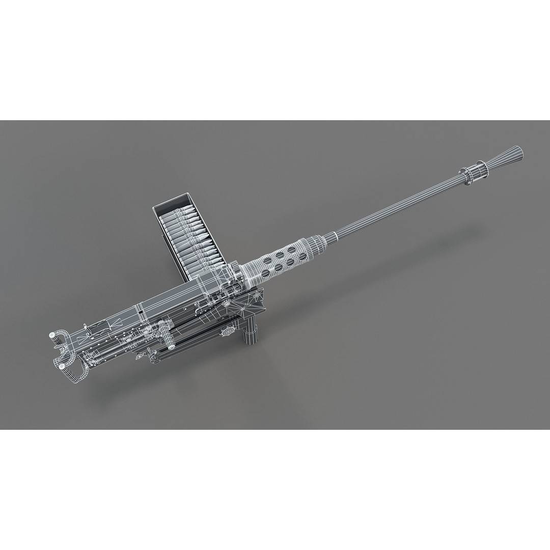 M2HB Browning 3D Model – High Poly Military Gun with PBR Textures - View 17