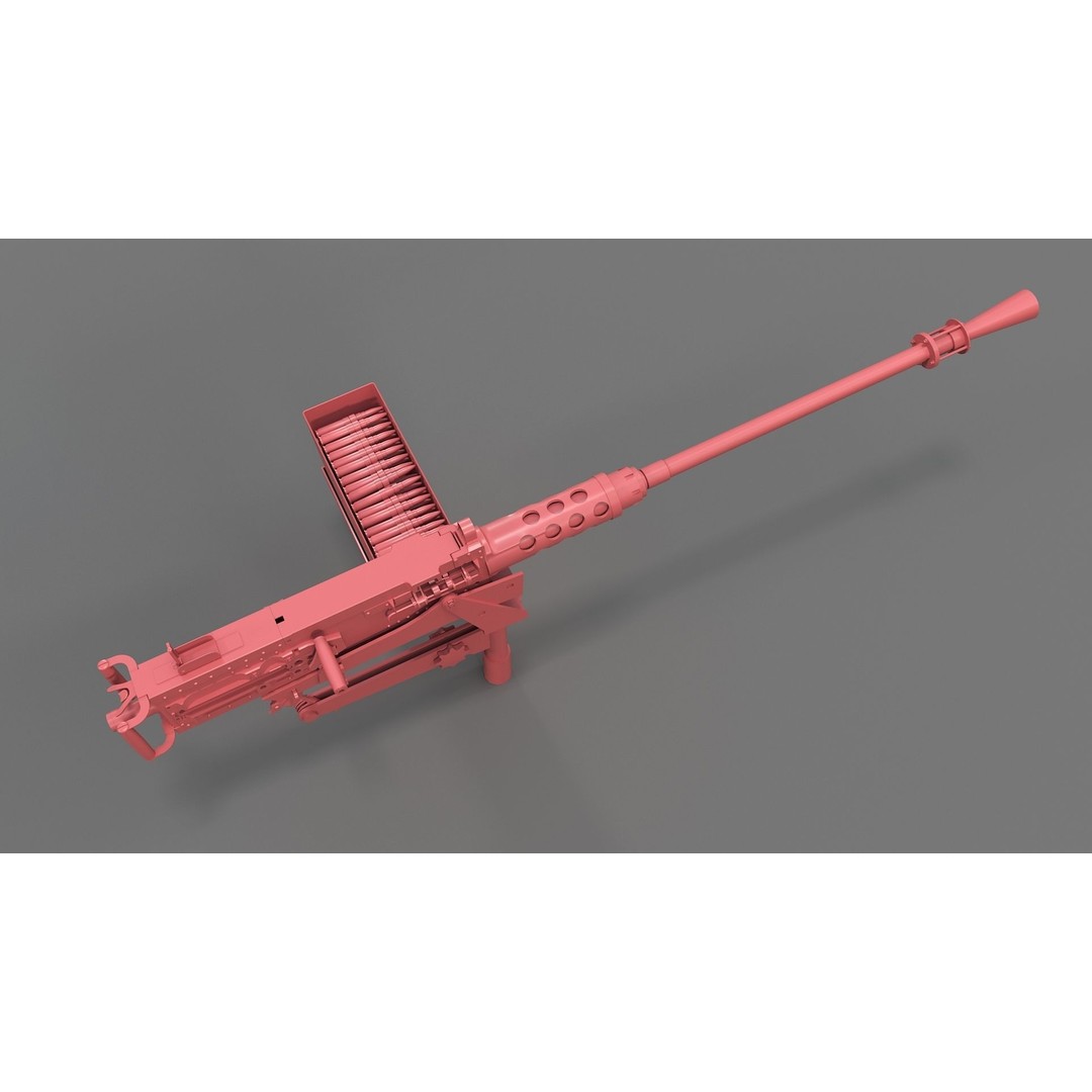 M2HB Browning 3D Model – High Poly Military Gun with PBR Textures - View 18