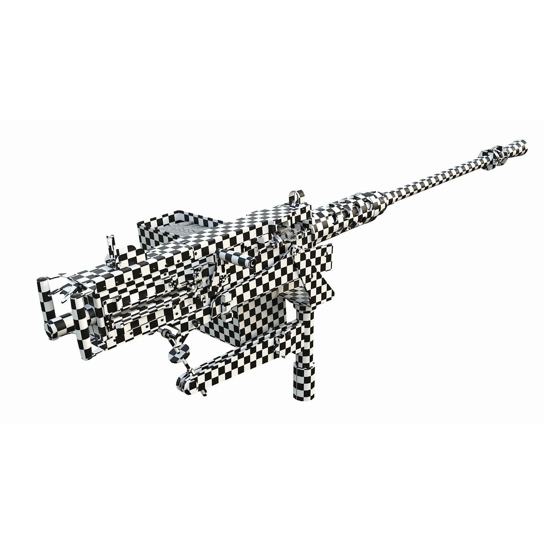 M2HB Browning 3D Model – High Poly Military Gun with PBR Textures - View 19