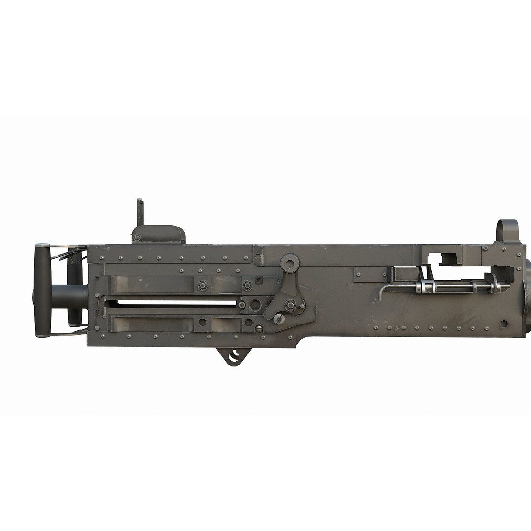 M2HB Browning 3D Model – High Poly Military Gun with PBR Textures - View 8