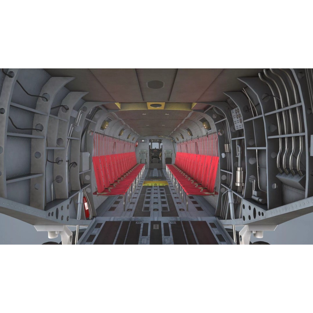 CH-47 Chinook Helicopter 3D Model – Low Poly Game Asset, FBX - View 20