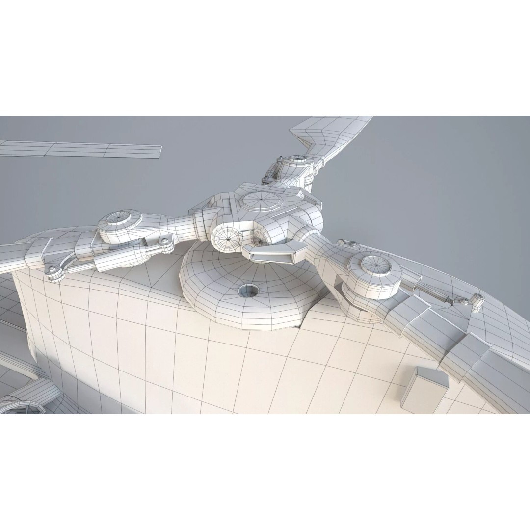 CH-47 Chinook Helicopter 3D Model – Low Poly Game Asset, FBX - View 35