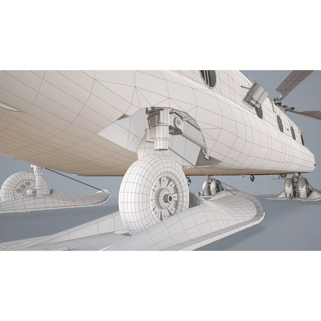 CH-47 Chinook Helicopter 3D Model – Low Poly Game Asset, FBX - View 37