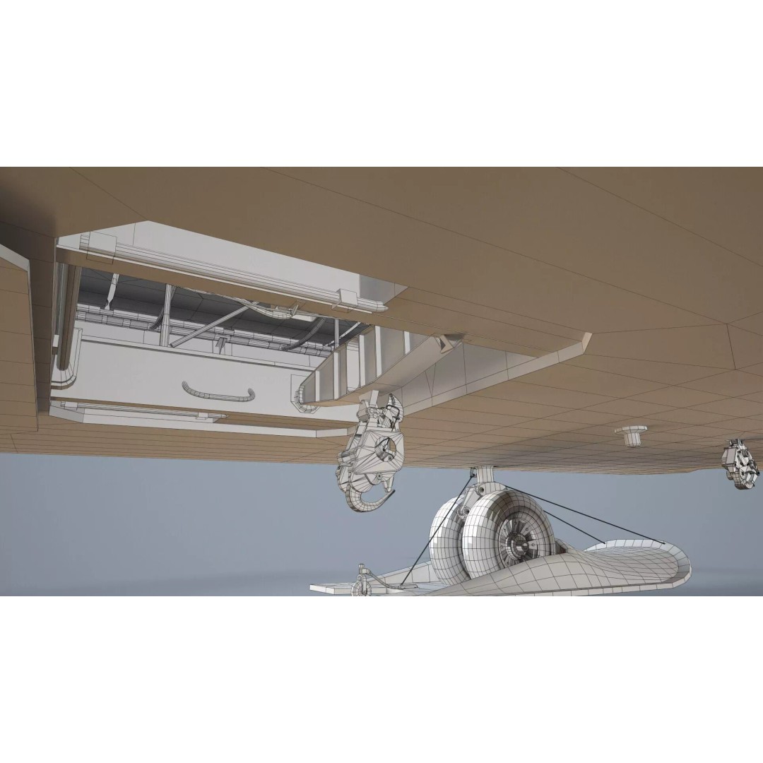 CH-47 Chinook Helicopter 3D Model – Low Poly Game Asset, FBX - View 44