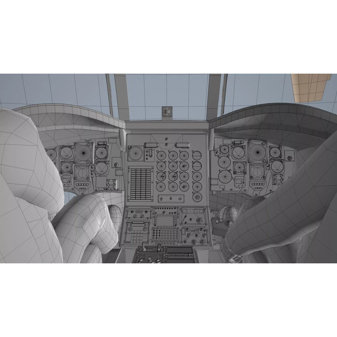 CH-47 Chinook Helicopter 3D Model – Low Poly Game Asset, FBX - View 46