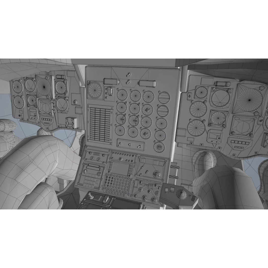 CH-47 Chinook Helicopter 3D Model – Low Poly Game Asset, FBX - View 48