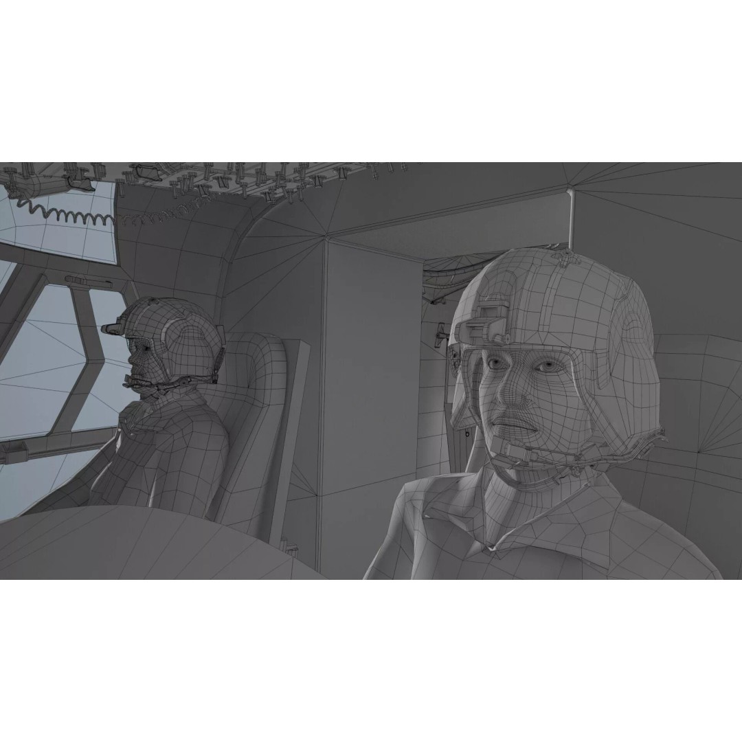 CH-47 Chinook Helicopter 3D Model – Low Poly Game Asset, FBX - View 50