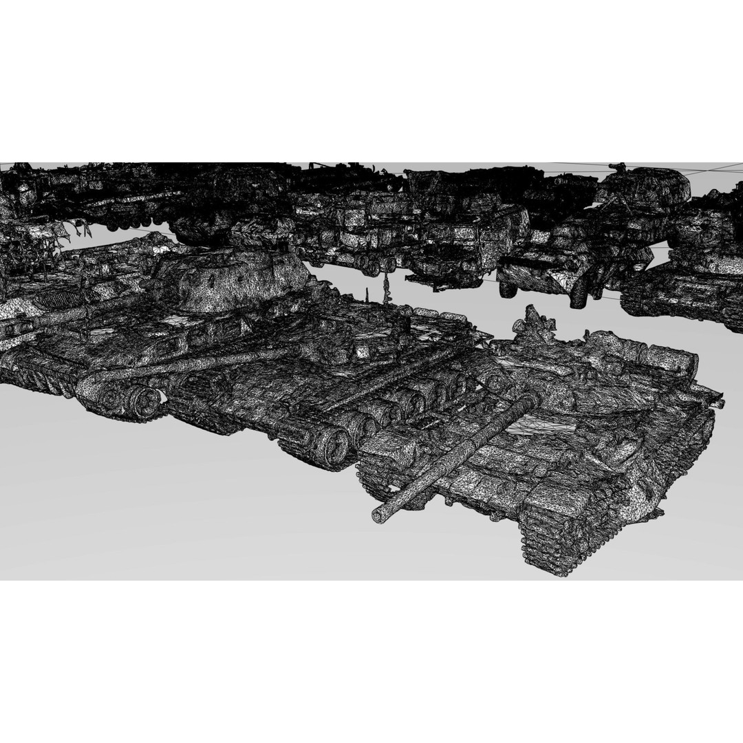 Destroyed Russian Armoured Vehicles 3D Model – Detailed Collection, PBR - View 16