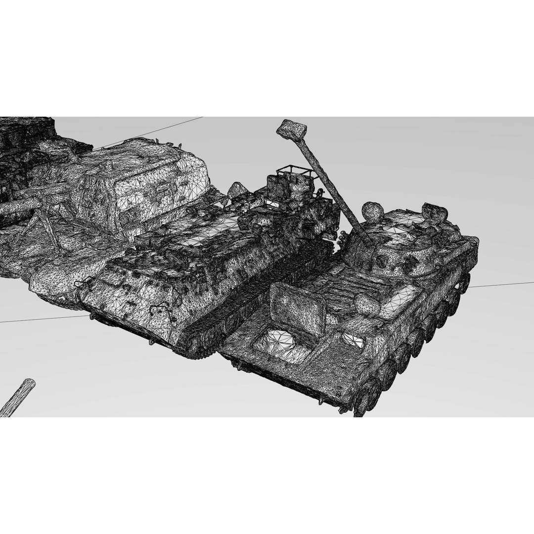 Destroyed Russian Armoured Vehicles 3D Model – Detailed Collection, PBR - View 22