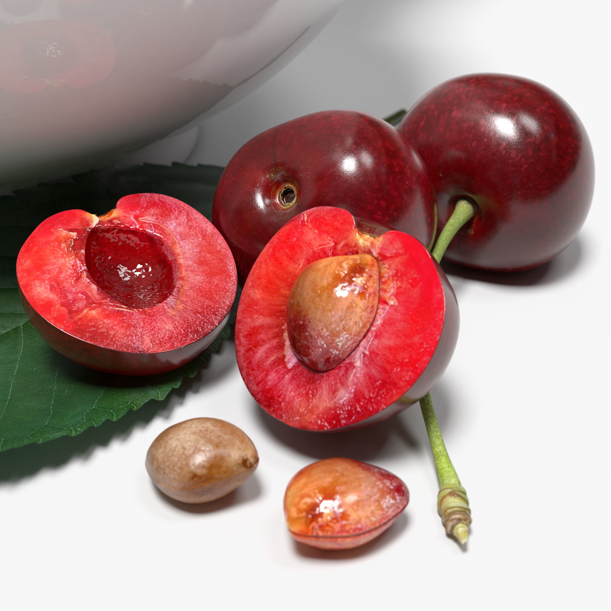 Cherries - Realistic 3D Model - View 3