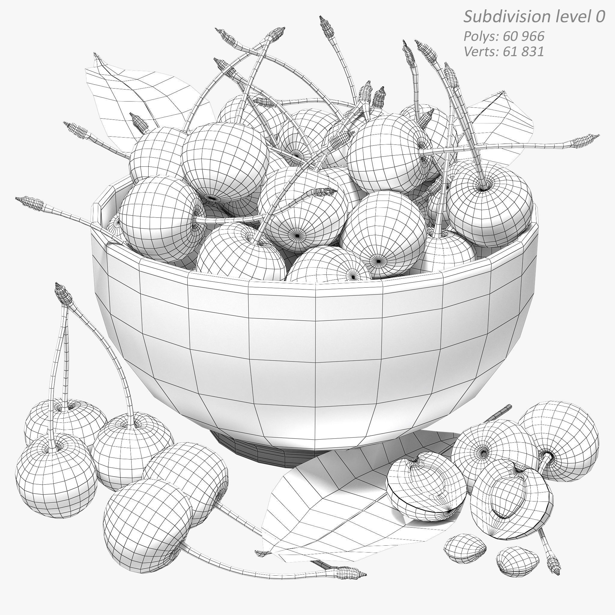 Cherries - Realistic 3D Model - View 9